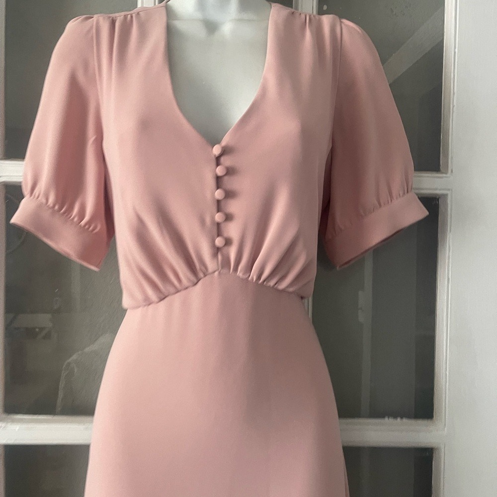 Paul & Joe Blush Midi Dress with Button Detail - Picture 4 of 10
